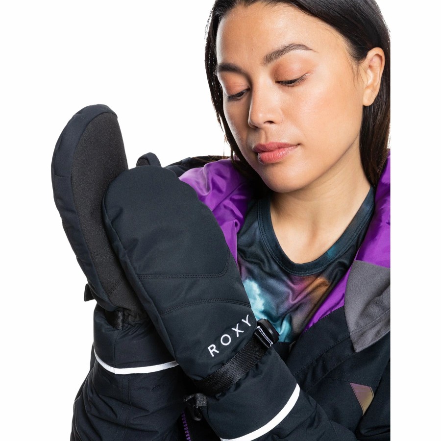 Gloves & Mitts * | Roxy Jetty Solid Mitt 2022 True Black