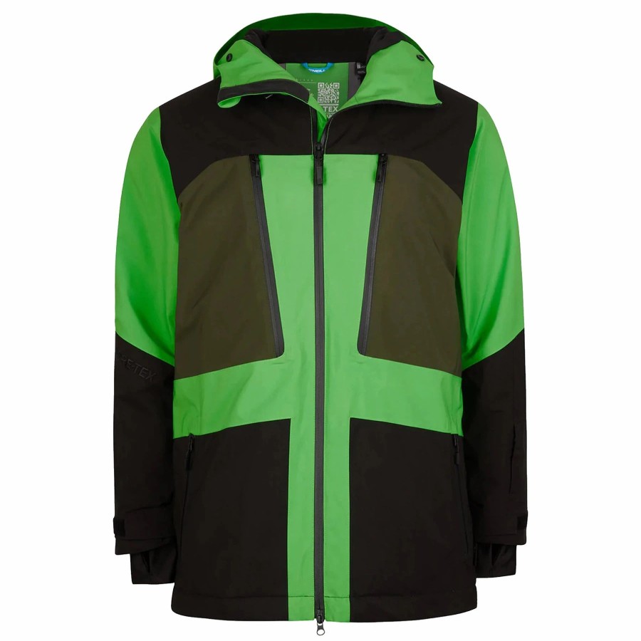 Jackets * | O'Neill Mens Gore-Tex 2L Psycho Tech Jacket Poison Green