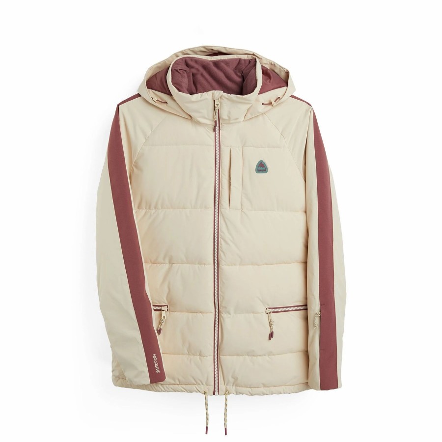 Jackets * | Burton Womens Keelan Jacket 2021 Creme Brulee/Rose Brown