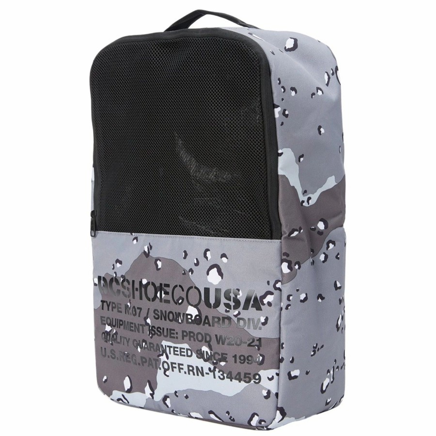 Bags * | Dc Tarmac Boot Bag 2021 Chocolate Chip Grayscale Camo