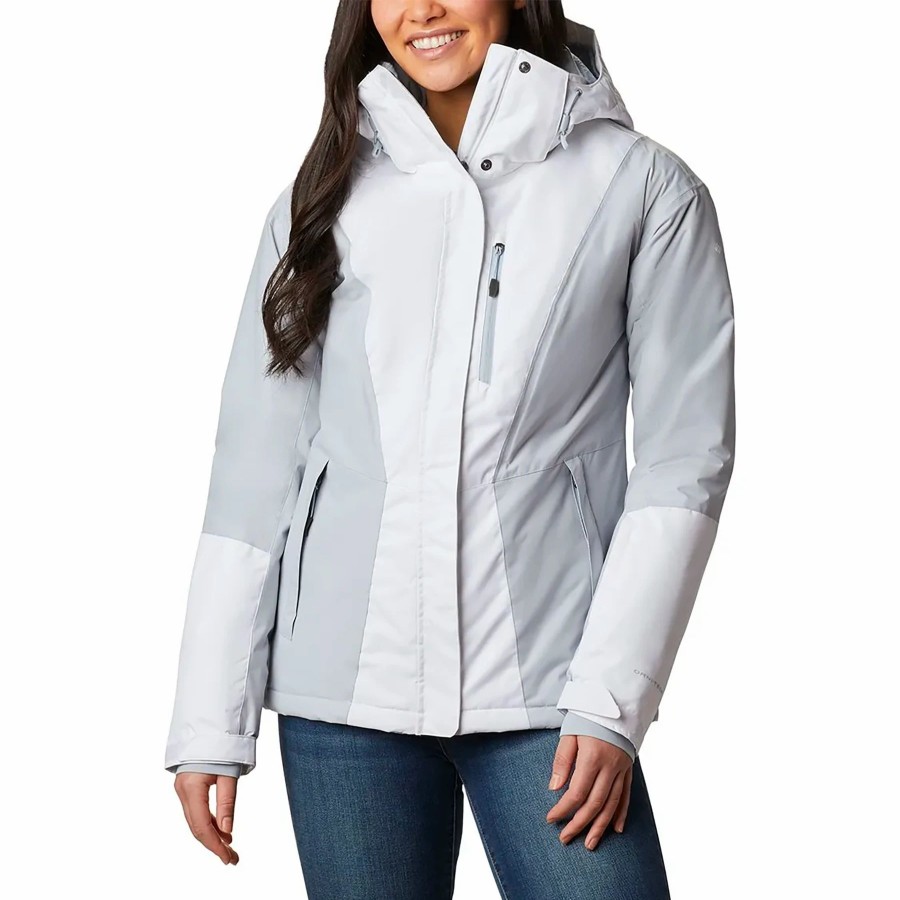 Jackets * | Columbia Last Tracks Womens Jacket White/Cirrus Grey