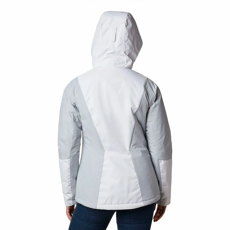 Jackets * | Columbia Last Tracks Womens Jacket White/Cirrus Grey