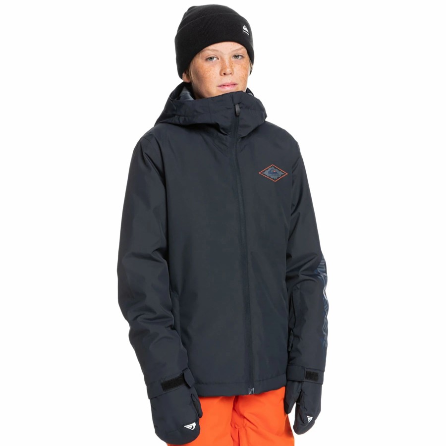 Jackets * | Quiksilver In The Hood Youth Jacket Black