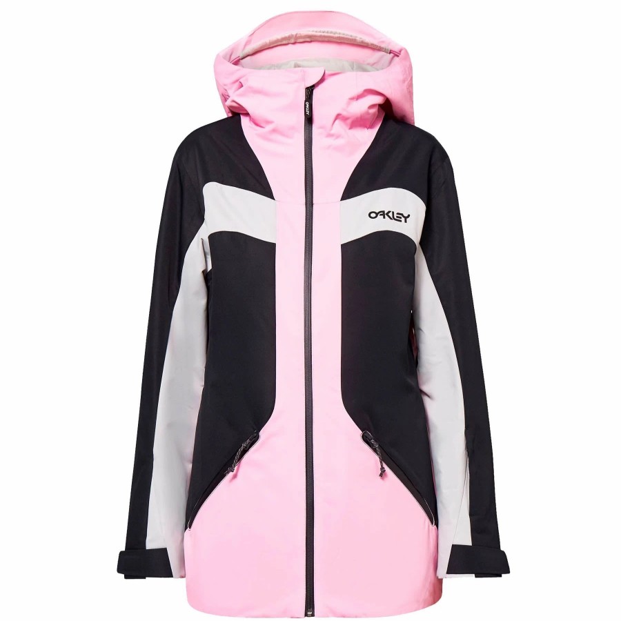 Jackets * | Oakley Womens Tnp Tbt Rc Insulated Jacket 2023 Black/Lunar Rock/Pink