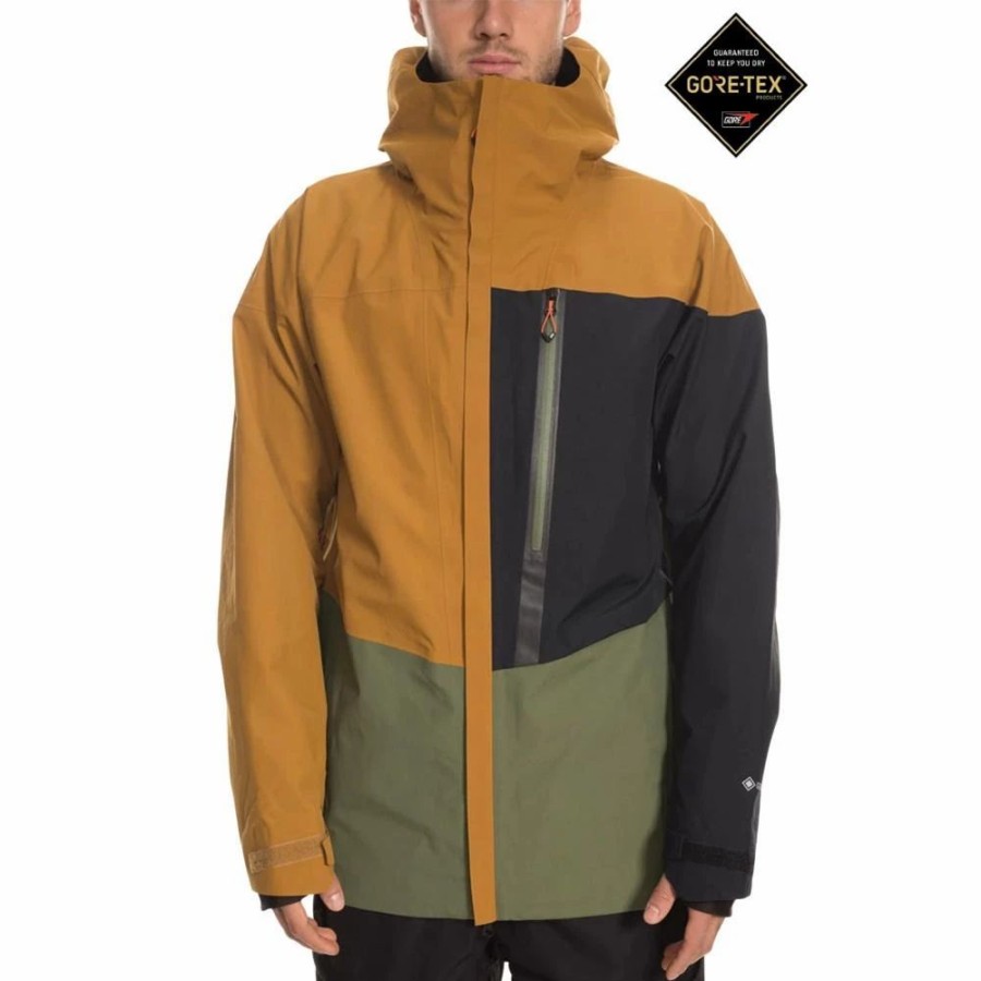 Jackets * | 686 Glcr Gore-Tex Gt Jacket 2020 Golden Brown Colourblock