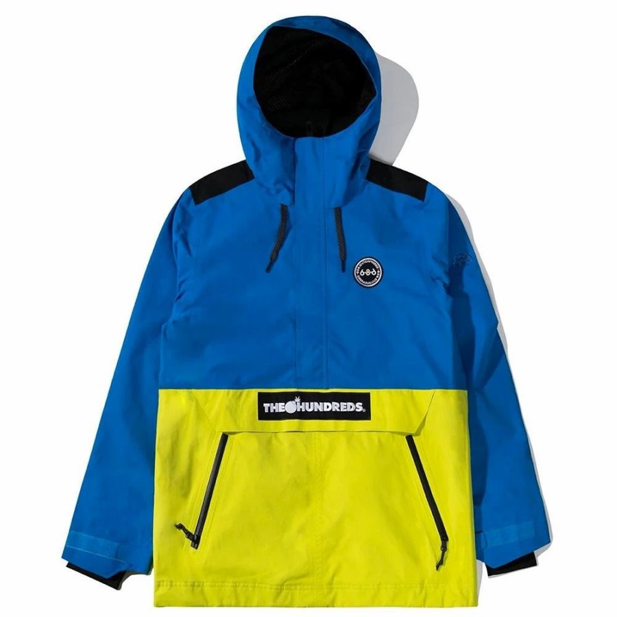 Jackets * | 686 X The Hundreds Gore-Tex Anorak 2020 Strata Blue Colourblock