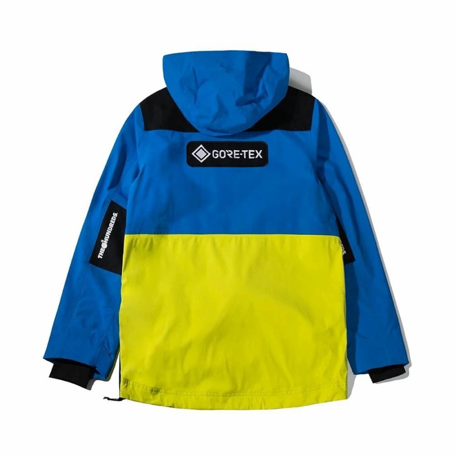 Jackets * | 686 X The Hundreds Gore-Tex Anorak 2020 Strata Blue Colourblock