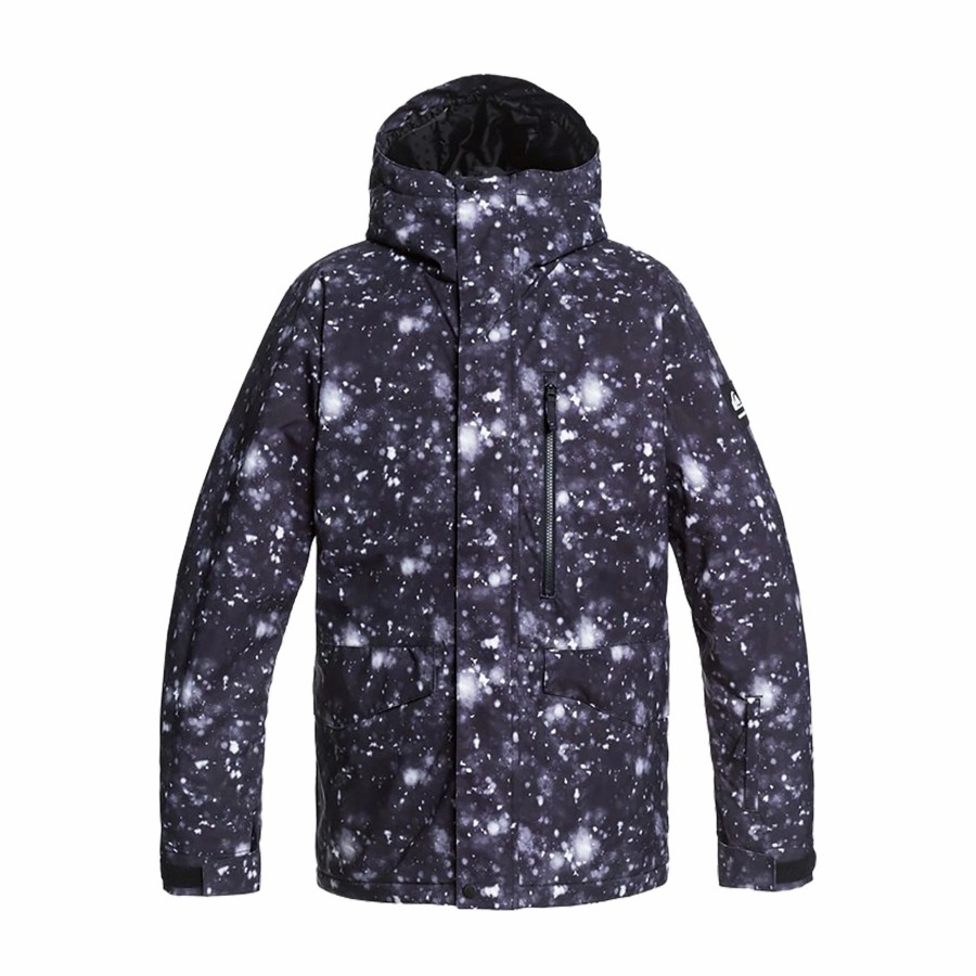 Jackets * | Quiksilver Mission Printed Jacket 2021 True Black Woolflakes