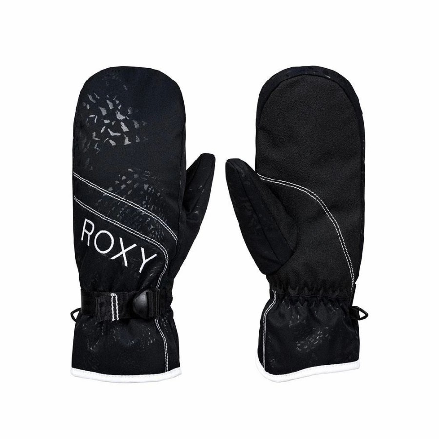 Gloves & Mitts * | Roxy Jetty Solid Mittens 2020 True Black