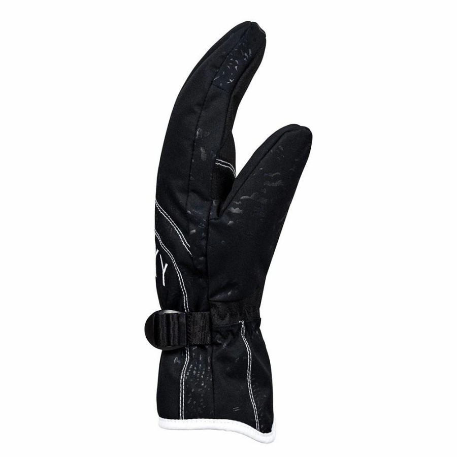 Gloves & Mitts * | Roxy Jetty Solid Mittens 2020 True Black