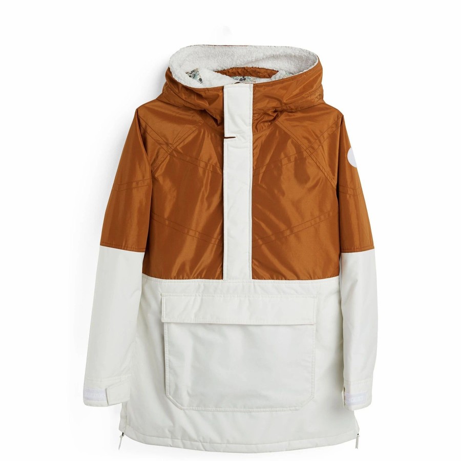 Jackets * | Burton Womens Larosa Anorak Jacket 2021 True Penny/Stout White