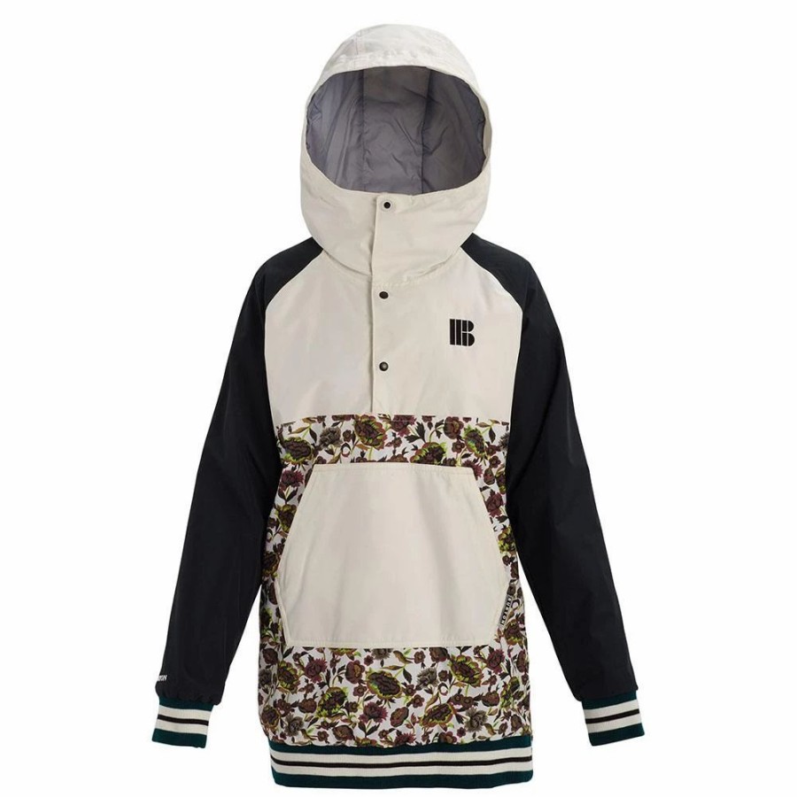 Jackets * | Burton Womens Loyle Anorak 2020 True Black/Stout White/White Floral