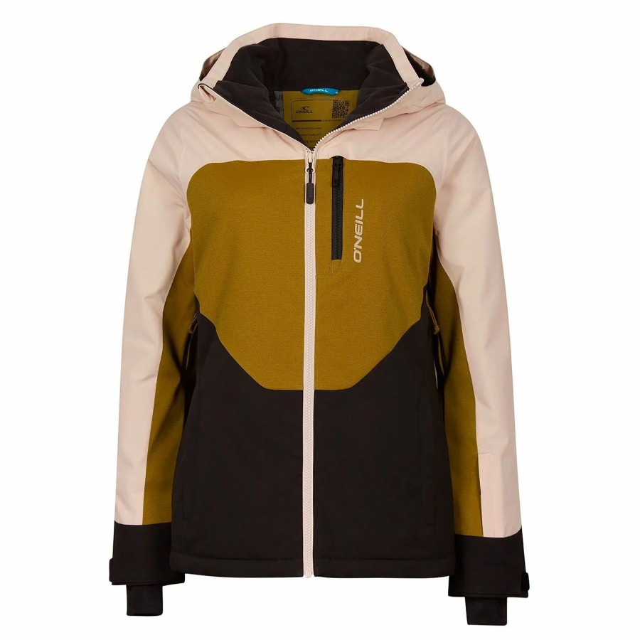 Jackets * | O'Neill Diamond Jacket 2023 Peach Whip Colourblock