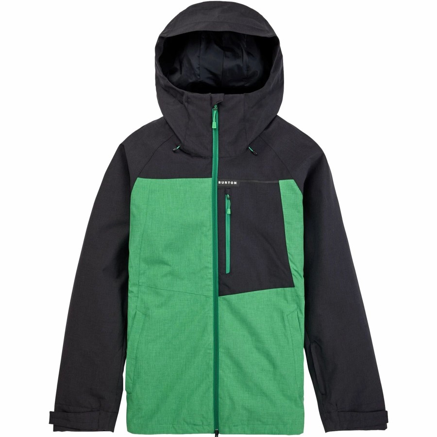 Jackets * | Burton Mens Lodgepole Jacket 2023 True Black/Clover Green