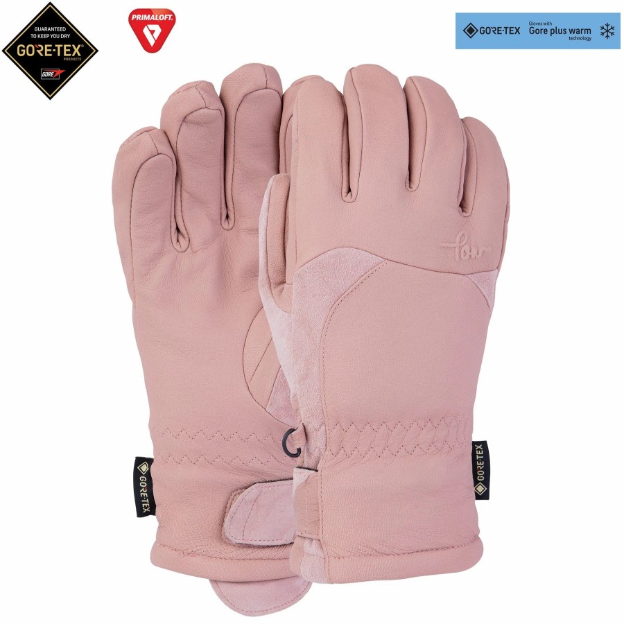 Gloves & Mitts * | Pow Gloves Pow Womens Stealth Gtx Glove 2022 Misty Rose