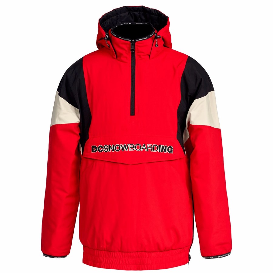 Jackets * | Dc Transition Reversible Anorak 2022 Racing Red