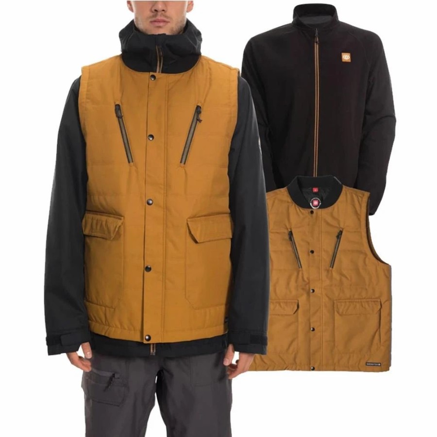 Jackets * | 686 Smarty 4-In-1 Complete Jacket 2020 Golden Brown Colourblock