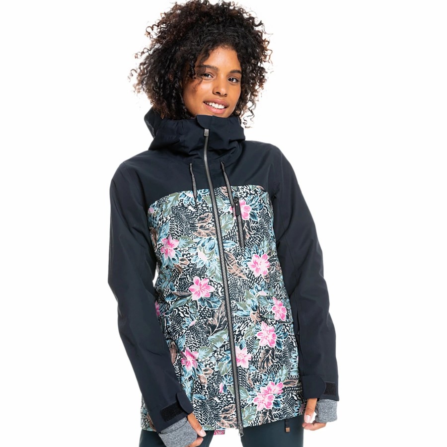 Jackets * | Roxy Stated Jacket True Black Ubuda