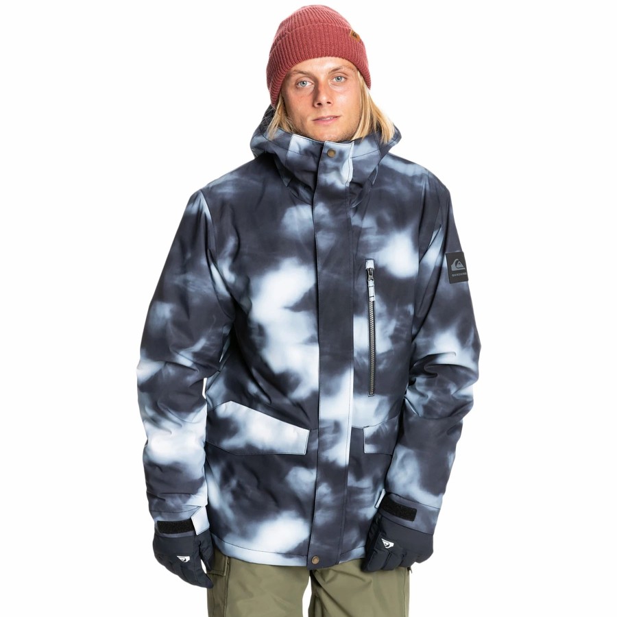 Jackets * | Quiksilver Mission Printed Jacket 2022 Black Particul