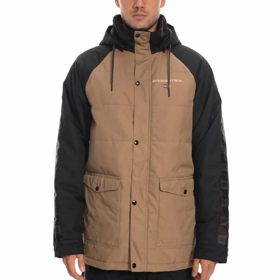 Jackets * | 686 Blend Insulated Jacket 2020 Khaki Colourblock