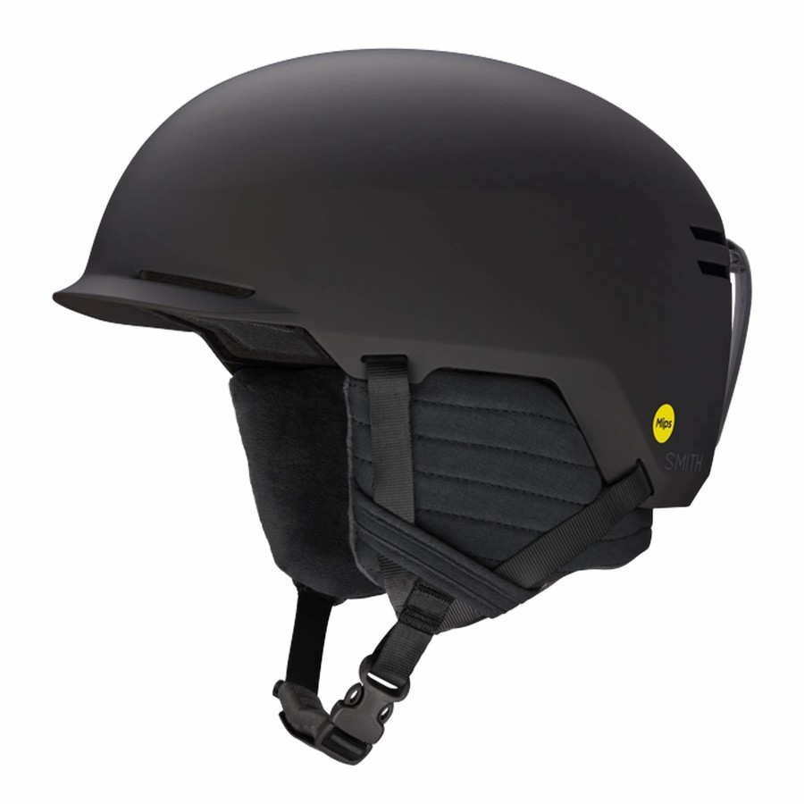 Helmets * | Smith Scout Mips Round Contour Fit Helmet Matte Black