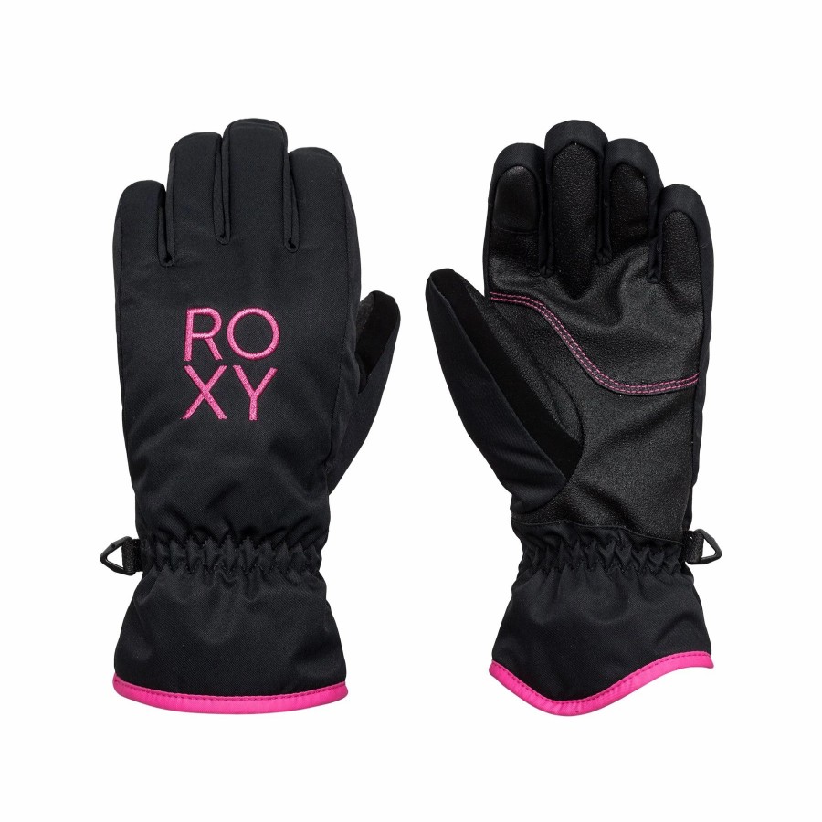 Gloves & Mitts * | Roxy Freshfield Girl Gloves 2022 True Black