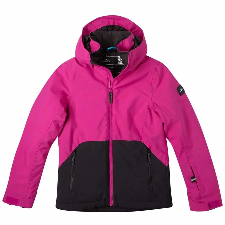 Jackets * | O'Neill Girls Adelite Jacket 2023 Fuchsia Red Colour Block