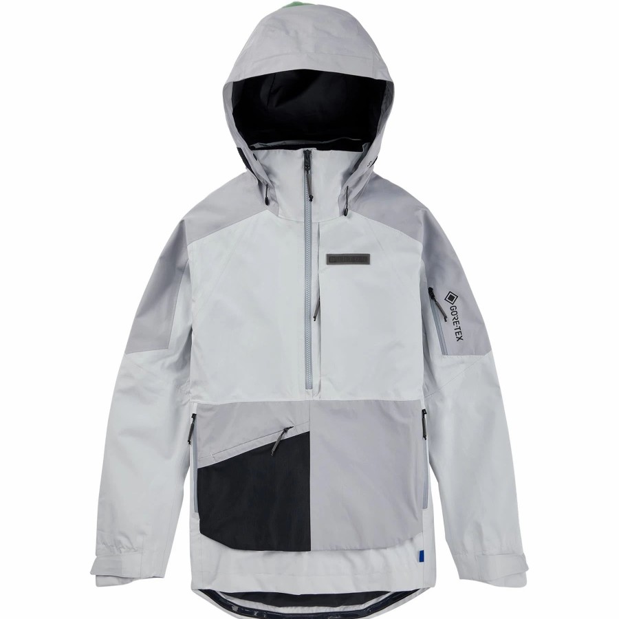 Jackets * | Burton Gore-Tex Carbonate Anorak 2L 2023 Gray Cloud / Silver Sconce