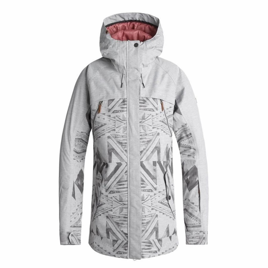 Jackets * | Roxy Tribe Jacket 2019 Warm Heather Grey Matador Jacquard Sje1