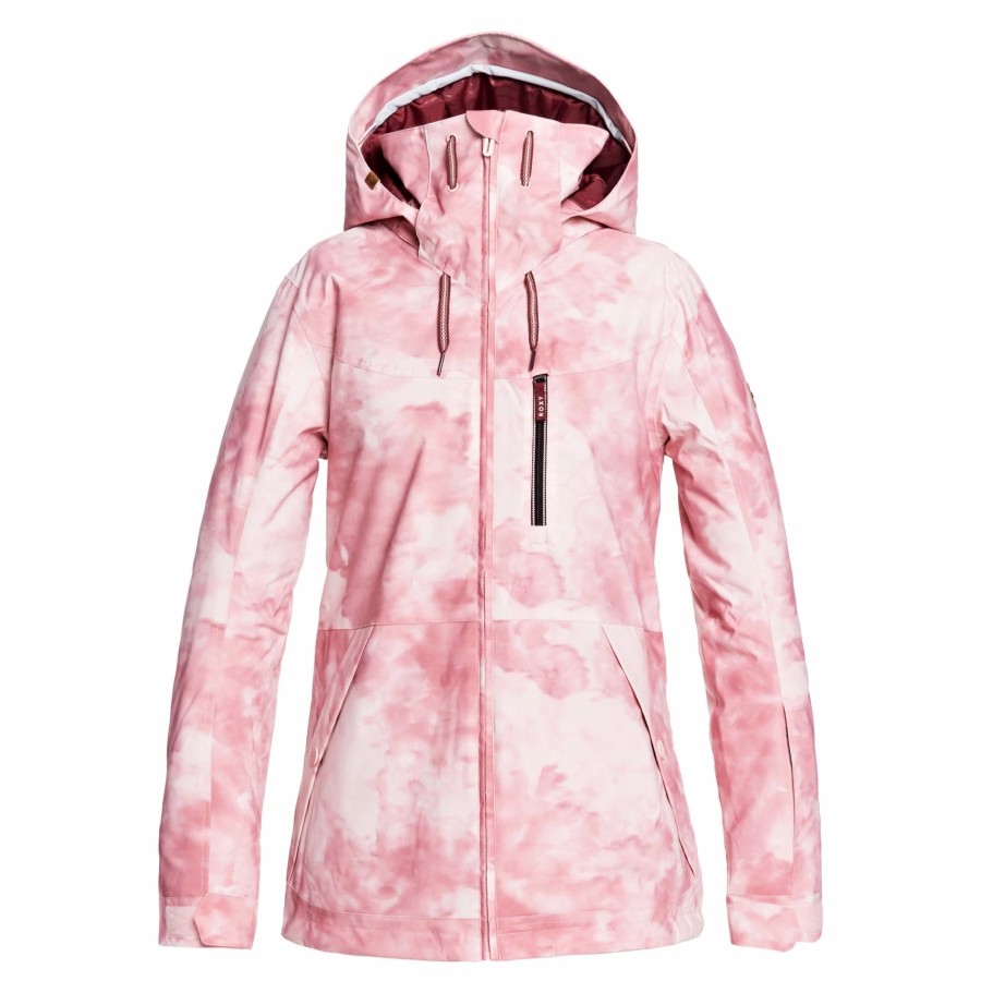 Jackets * | Roxy Presence Parka Jacket 2021 Silver Pink Tie Dye