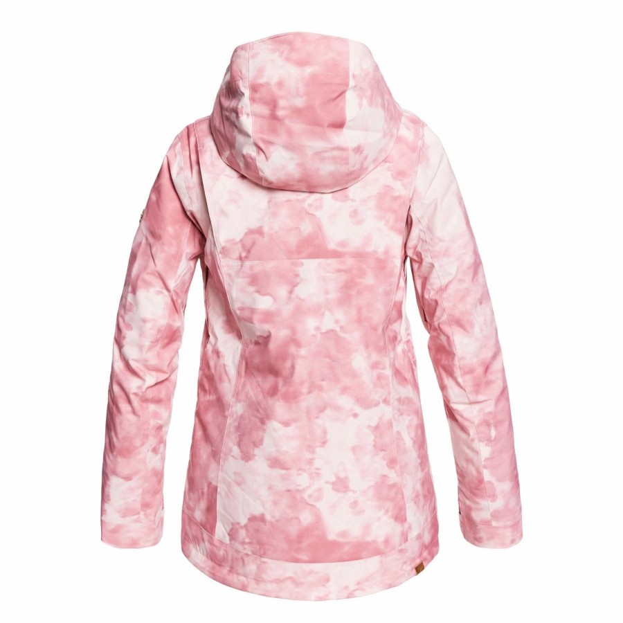 Jackets * | Roxy Presence Parka Jacket 2021 Silver Pink Tie Dye