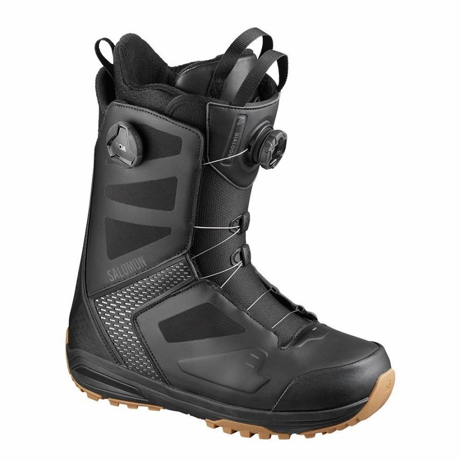 Boots * | Salomon Dialogue Focus Boa 2020 Black / Black / Grey Violet