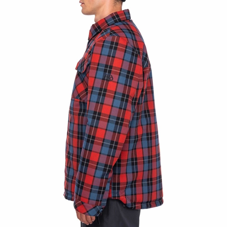 Jackets * | 686 Mens Woodland Insulated Jacket 2023 Brick Red Plaid