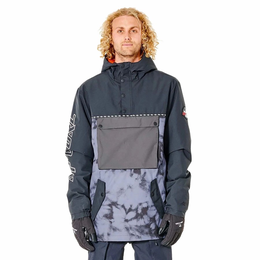 Jackets * | Rip Curl Primative Anorak Jacket 2022 Black/Grey