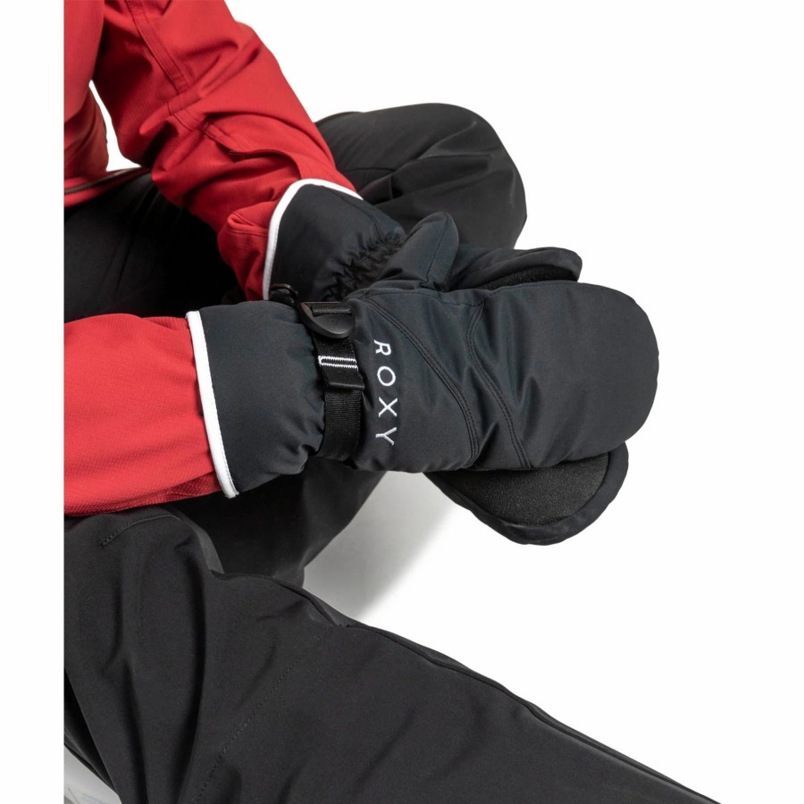 Gloves & Mitts * | Roxy Jetty Mitt 2023 True Black