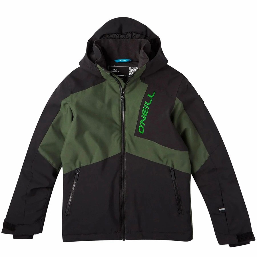 Jackets * | O'Neill Boys Hammer Jacket 2023 Forest Night Colour Block