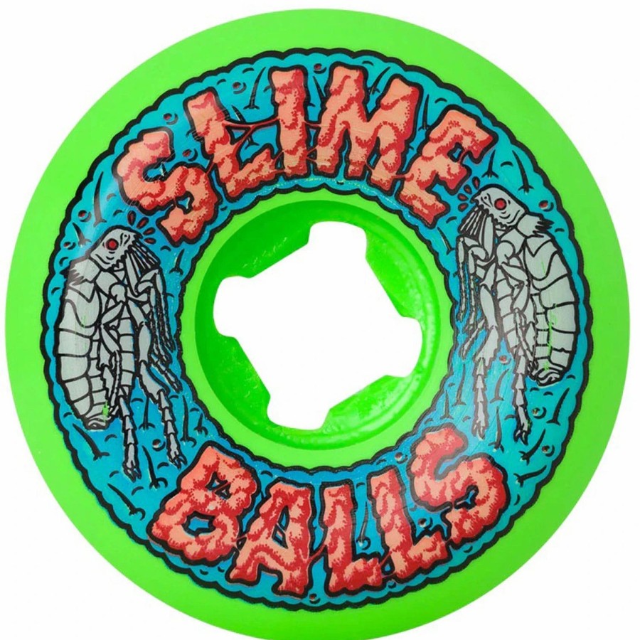 Skate * | Slime Balls 56Mm Flea Balls Speed Balls Green 99A Skateboard Wheels