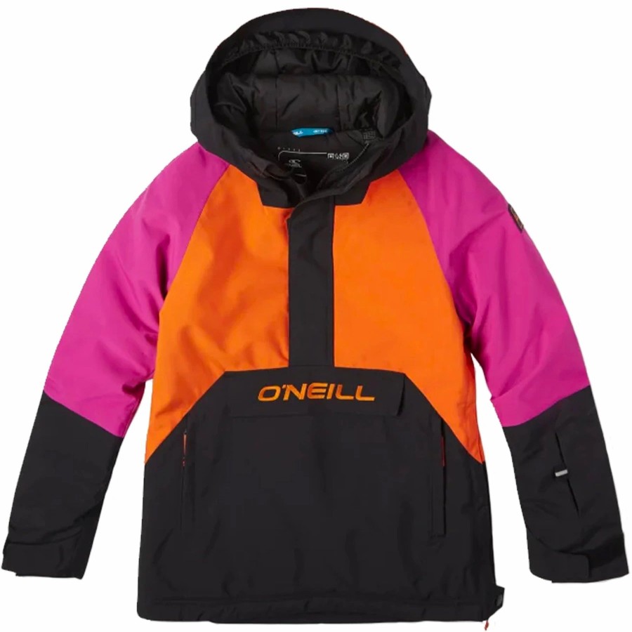 Jackets * | O'Neill Girls Anorak Jacket 2023 Fuchsia Red Colour Block