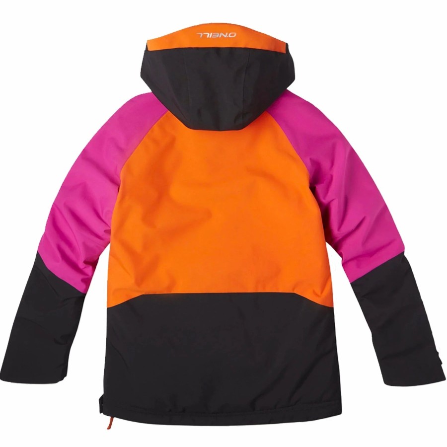 Jackets * | O'Neill Girls Anorak Jacket 2023 Fuchsia Red Colour Block