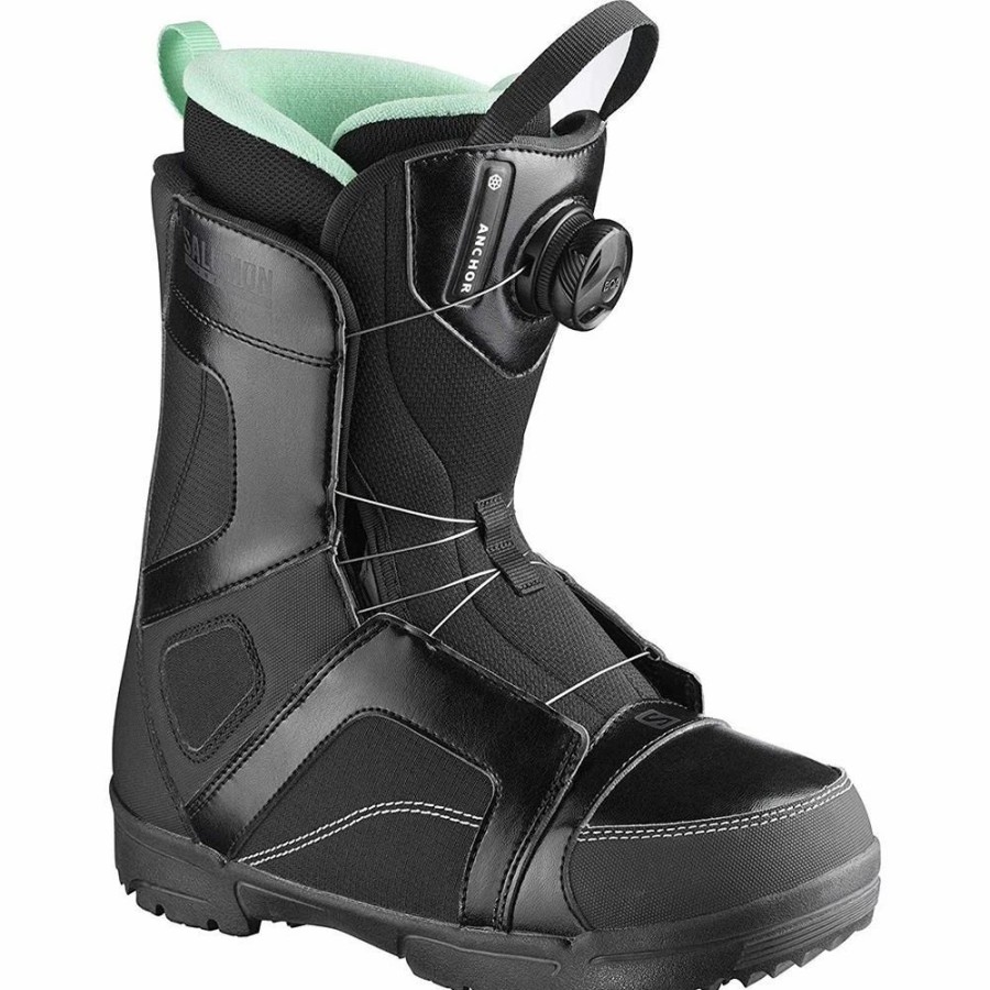 Boots * | Salomon Womens Anchor 2020 Black/Black/Opal