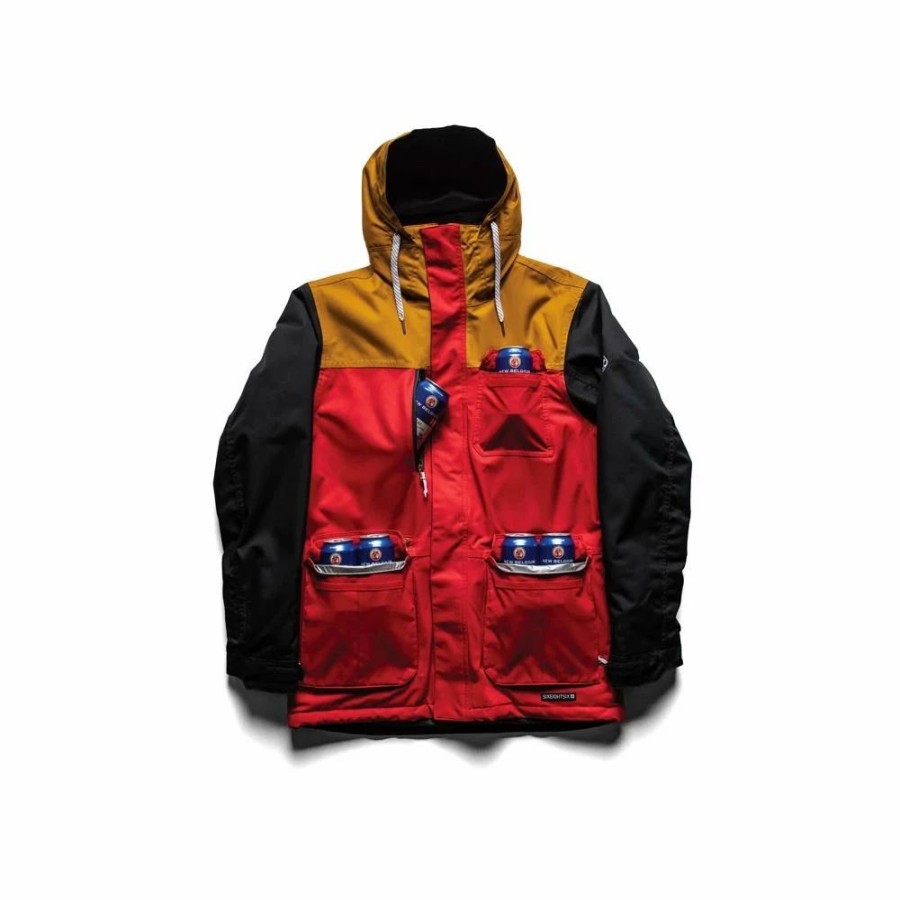 Jackets * | 686 Sixer Insulated Jacket 2020 Red Colourblock