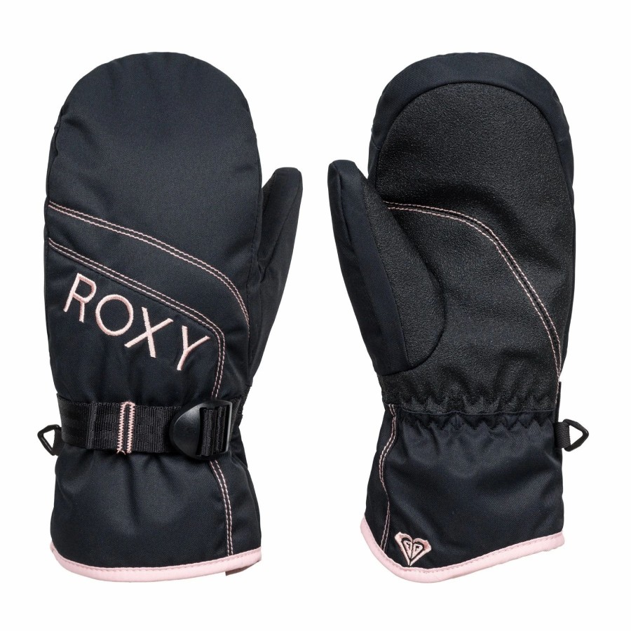 Gloves & Mitts * | Roxy Jetty Girl Solid Mitt 2021 True Black