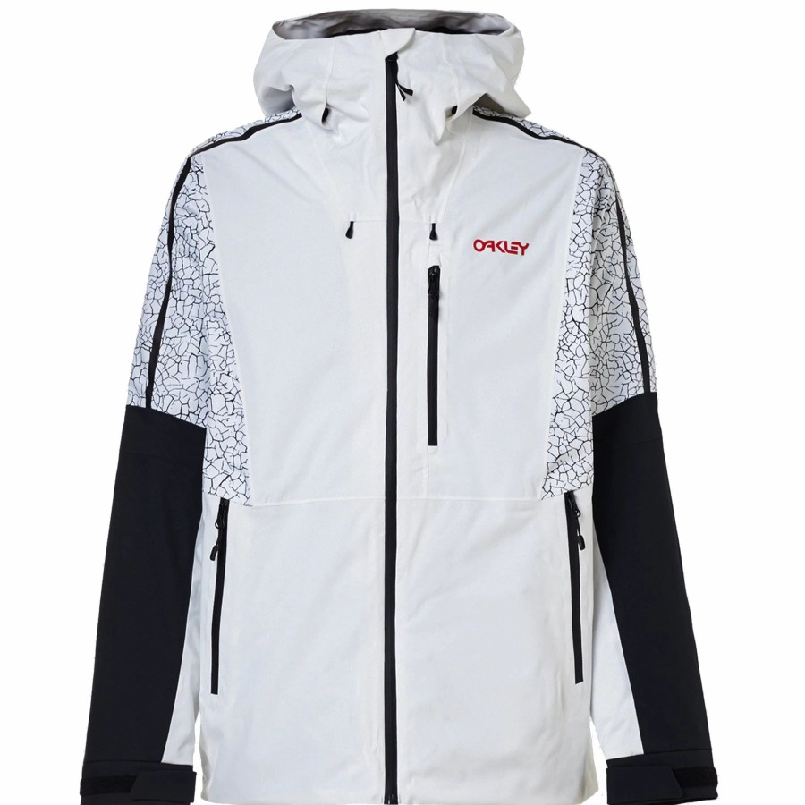 Jackets * | Oakley Tc Gunn Shell Jacket White / Crackle